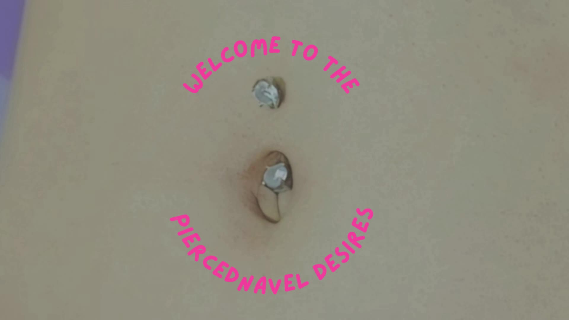 Navel Piercing Lick And Play With Tongue