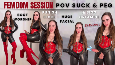 10Inch Cock, Boot Worship, Suck & Peg Solo