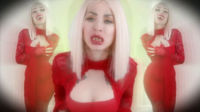 Feed Me, And Be My Ghoul- Biting, Fangs, Creature Of The Night, Femme Fatale, Fangs