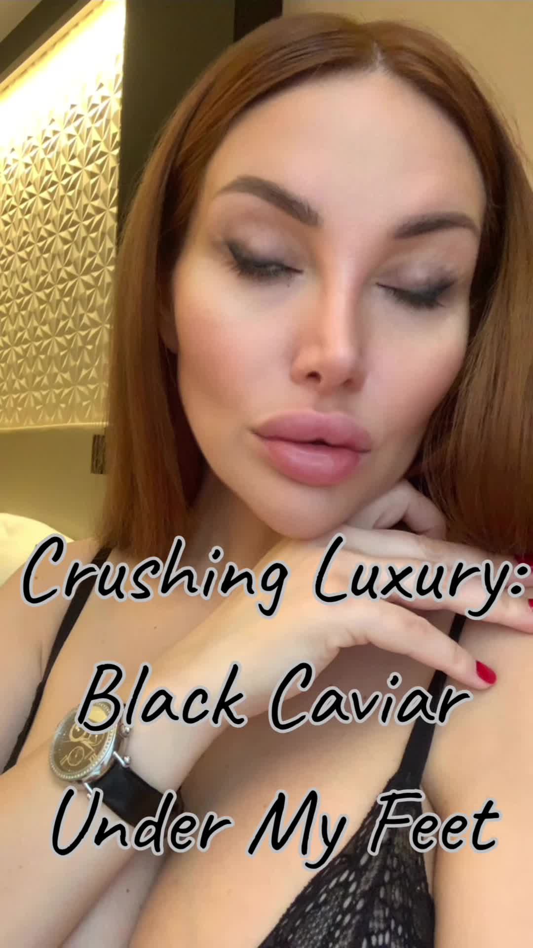 Crushing Luxury: Black Caviar Under My Feet