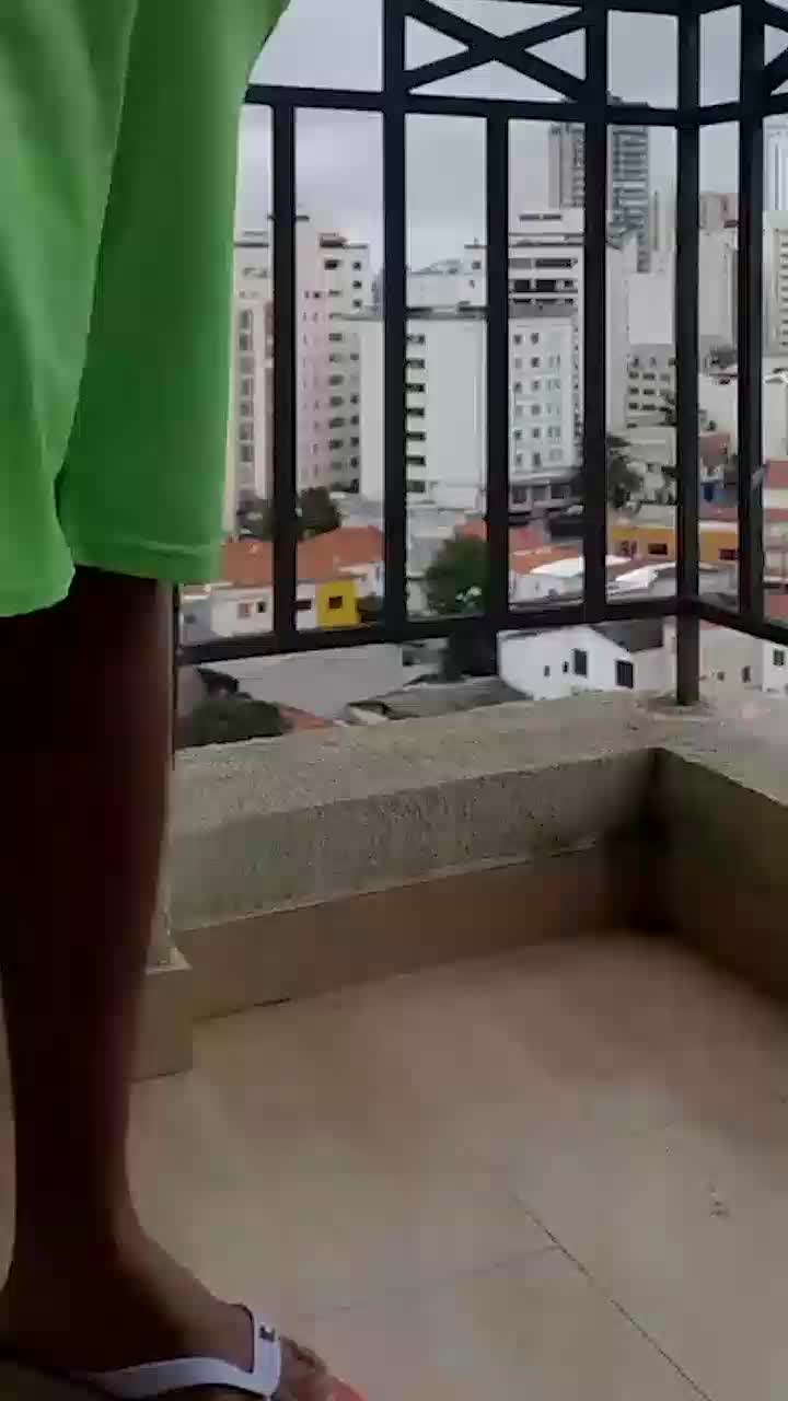 Jacking Off Outside On Back Porch While Neighbors Go By