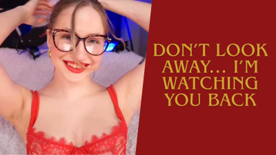 Don't Look Away... I'm Watching You Back (Eye Contact, Red Bra, Sensual Touch, No Talking)