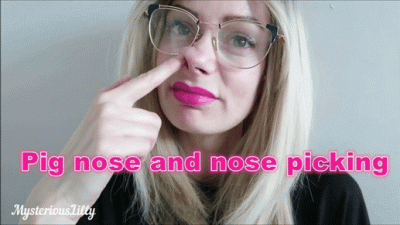 Pig Nose And Nose Picking