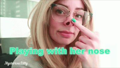 Playing With Her Nose