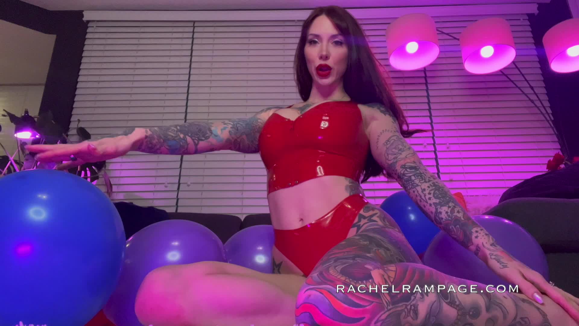 Rachel Rampage Balloon Crushing