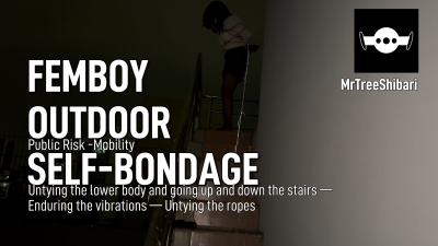 In Bondage Mode, Walk On The Stairs On The Rooftop