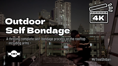 Outdoor Self Bondage: The Thrilling Complete Self-Bondage Process On The Rooftop