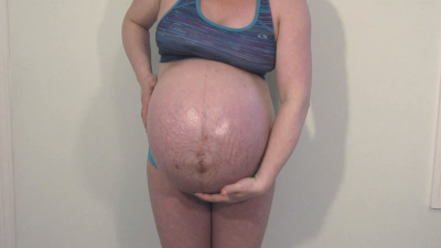 Ginormous Belly Gets Glossy