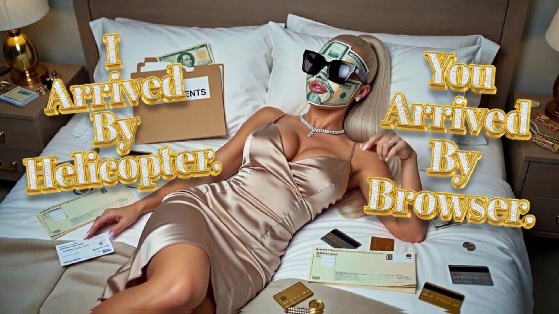 I Arrived By Helicopter. You Arrived By Browser