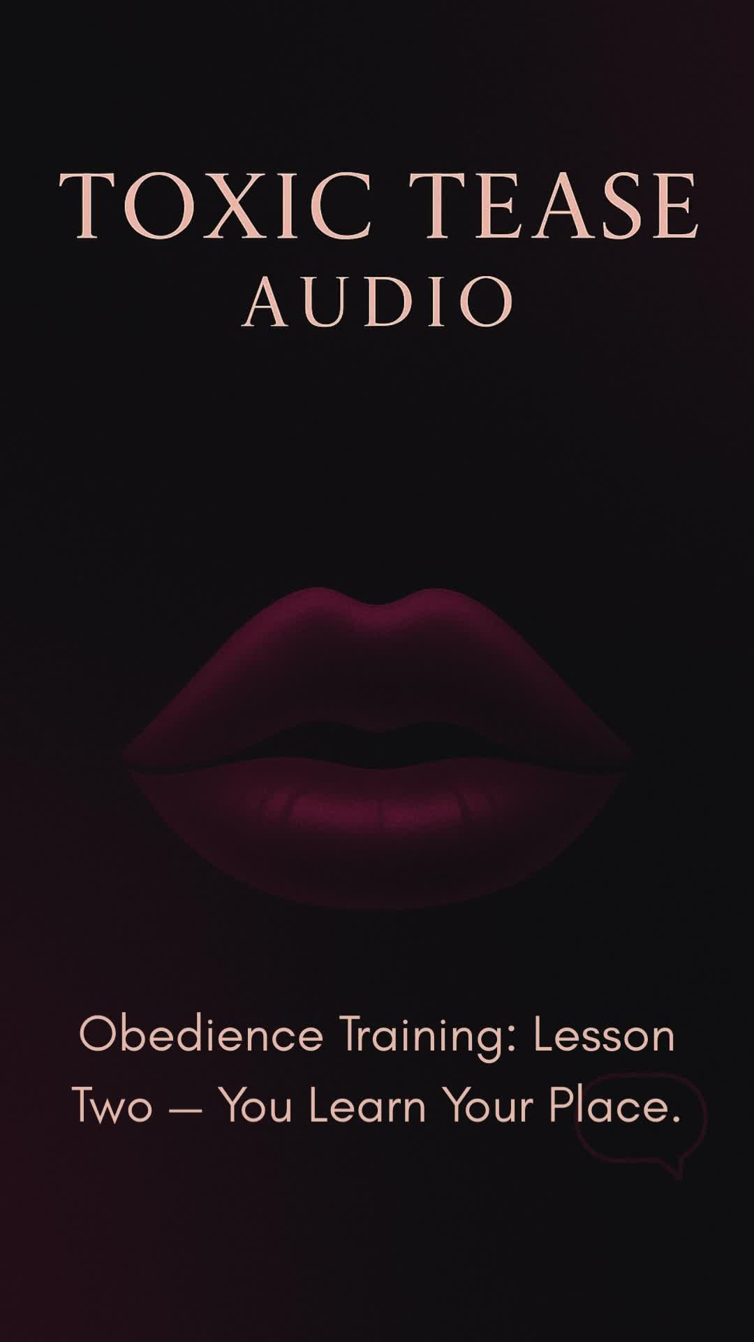 Obedience Training Lesson Two: You Know Your Place. Femdom JOI