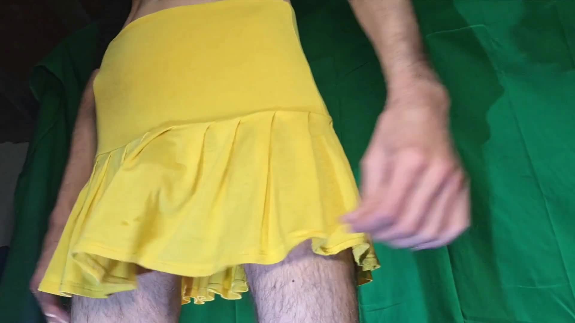 My Yellow Skirt Without Panties
