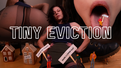 Tiny Eviction - Giantess Landlord Has No Sympathy For The Tinies And Their Rent Strike. Pay Up Or Get Crushed And Swallowed Whole