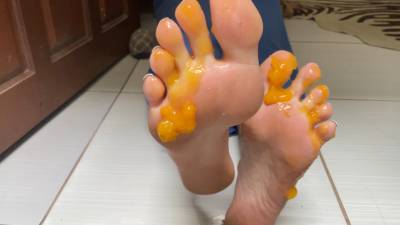Spreading Mango Jelly For You To Suck On