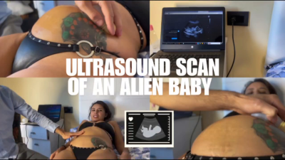 Ultrasound Scan Of An Alien Baby