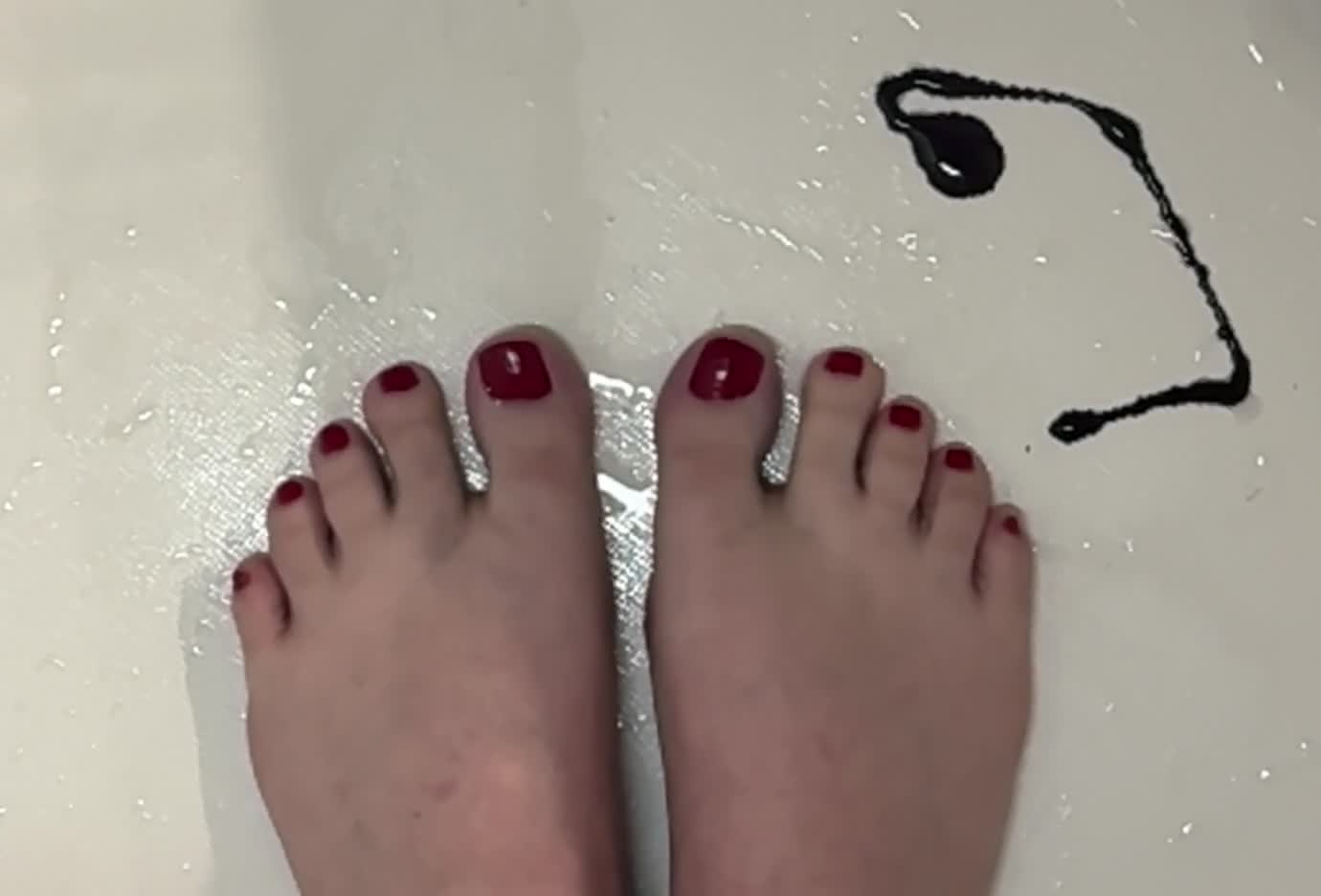 Hershey's Chocolate Pouring Over My Painted Toes