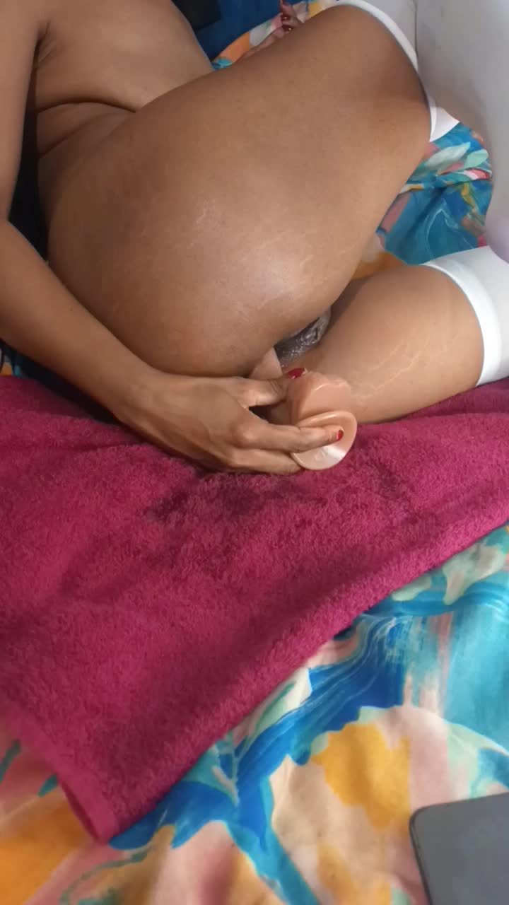 Ebony Goddess Dildo Masturbation Squirt