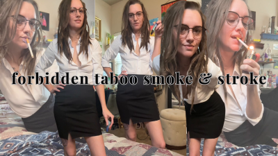 I Caught You Stealing My Cigarettes- Forbidden Taboo Smoke And Stroke