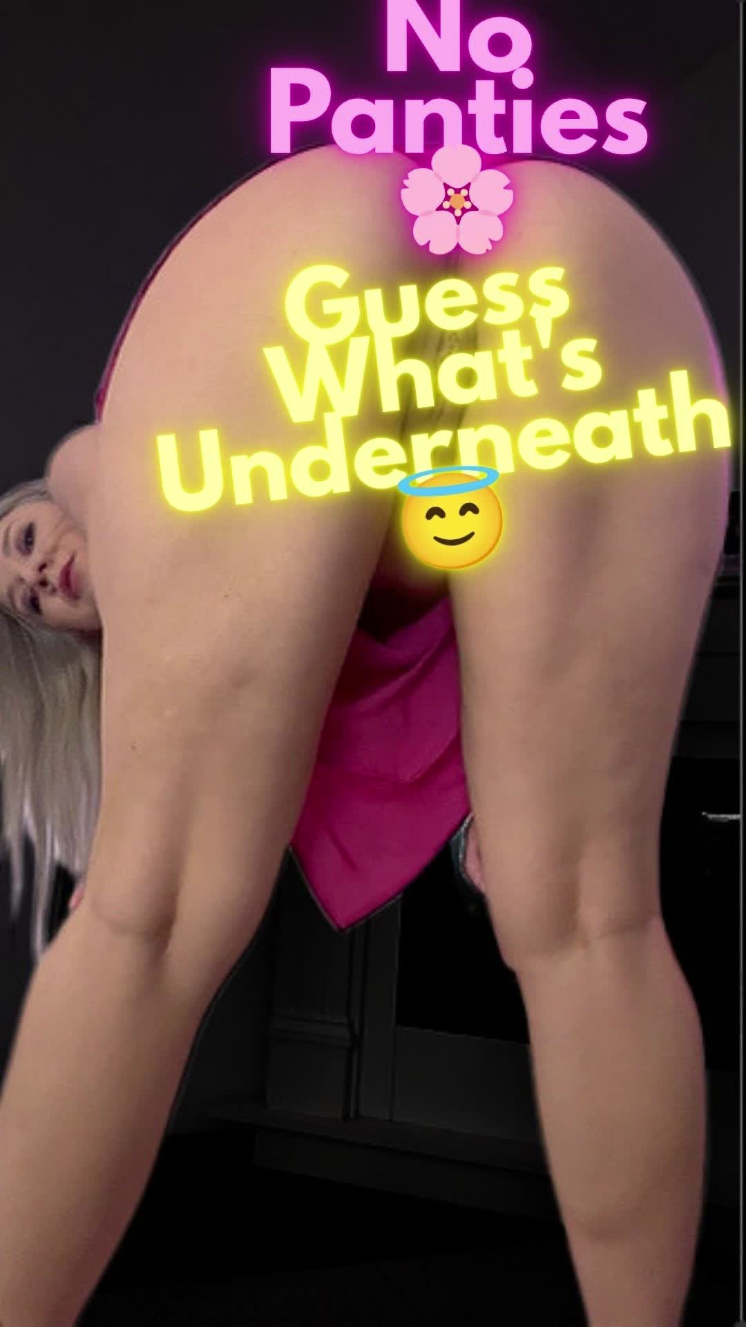 No Panties, Just Pink Butt Plug Tease | Dildo Ride | Pink Dress & Heels