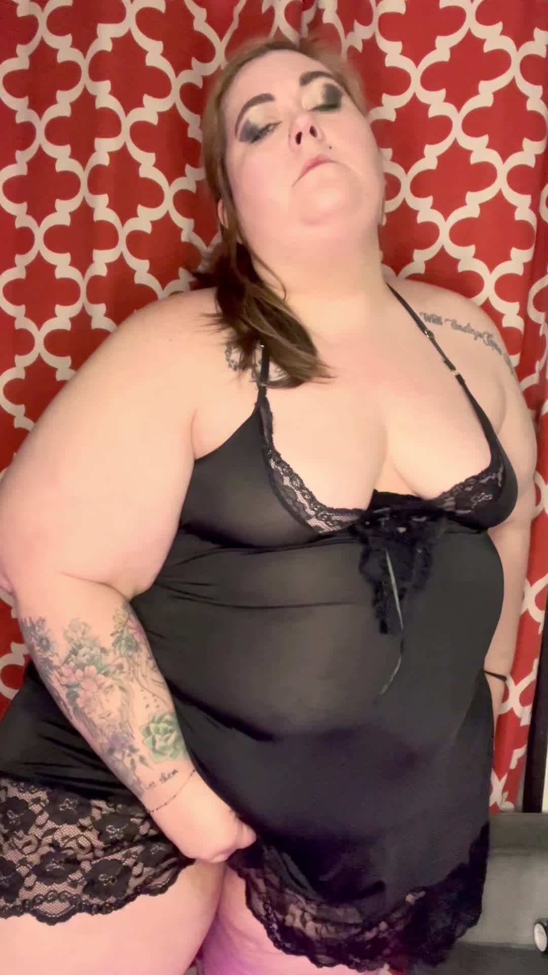 Sheer Lingerie Tease - Ssbbw Curves & Naughty Peek