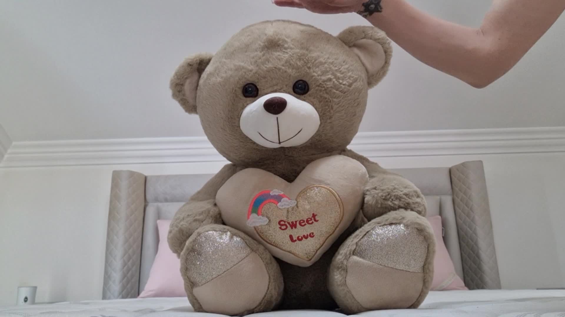 Butt Crush Teddy Bear - Extreme Toy Squish Fetish Bed Domination, Soft Stuffed Bear Face Crushing Session