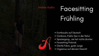 Facesitting Fruhling | Avalee Audio | German | Outdoors | Female Orgasm On Your Face