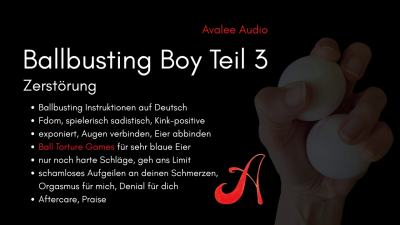 Ballbusting Boy Teil 3 | Avalee Audio | German | JOI | Cbt | Edging | Sweet And Cruel | Denial | Female Orgasm | Harte Hand | Keine Harten Worte | Aftercare