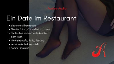 Heimlicher Footjob Im Restaurant | Avalee Audio | Deutsch | Nylons | Foot Fetish | Verfuhrung | Public