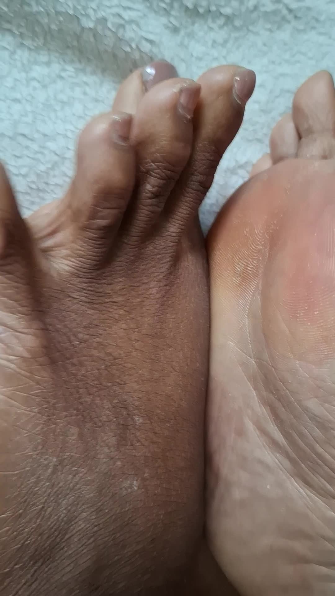 Dirty Dry Ebony Feet Up Close