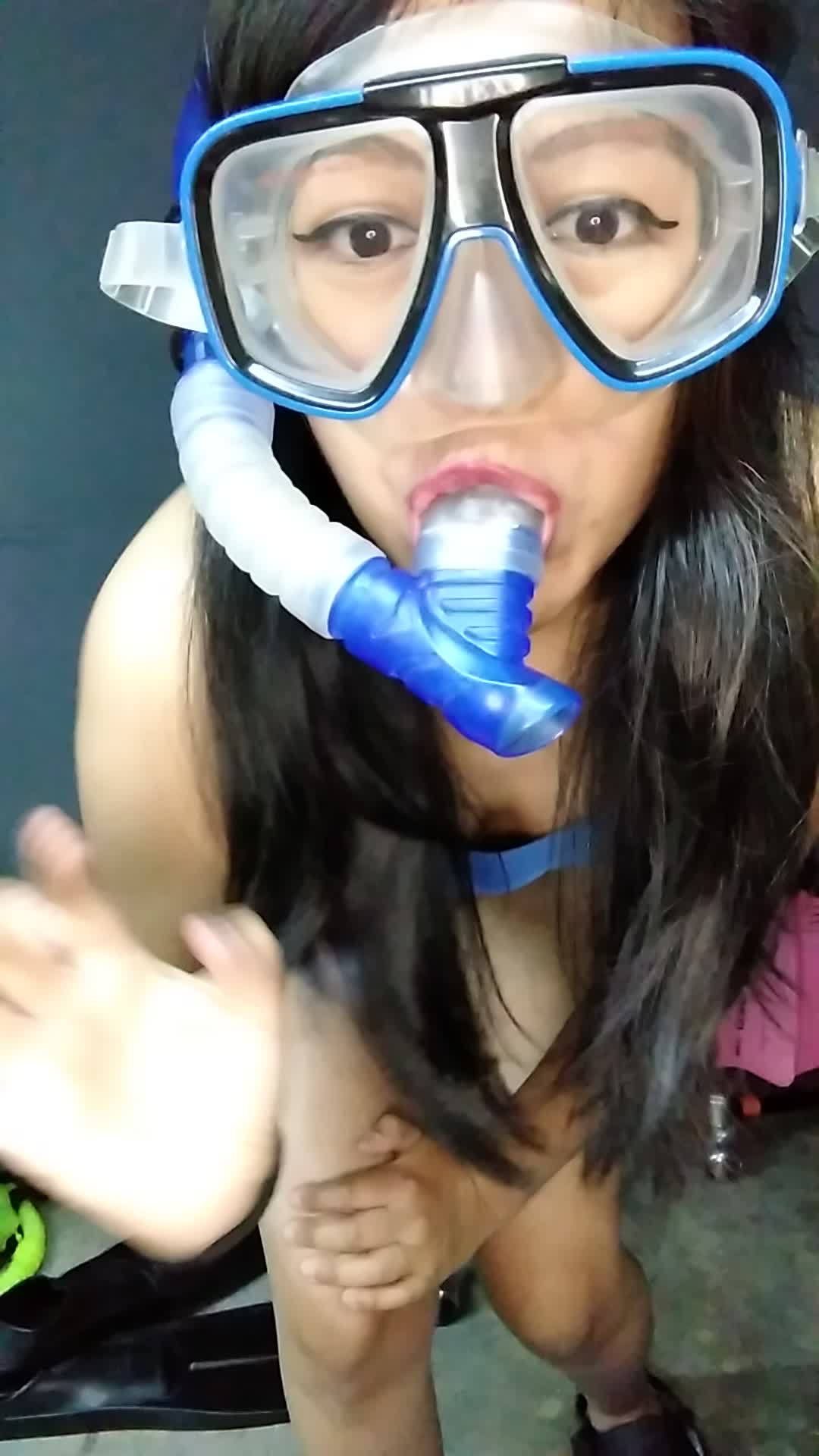 Putting On My Fins Scuba Snorkel