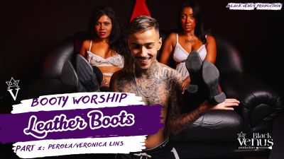 Pt.1- Double Ebony Domination: Intense Boot Worship, Deep Sole Licking, And Mocking The Loser At Our Feet