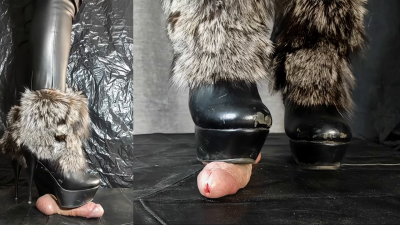 Slave Suffers From Dry Cock Stomping (HD)