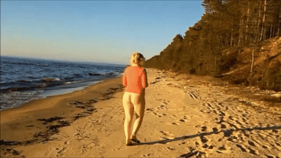 Walk Along The Shore Bare Ass