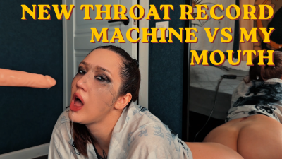 Machine Deepthroat Record Challenge - Gagging, Tears & Wrecked Makeup