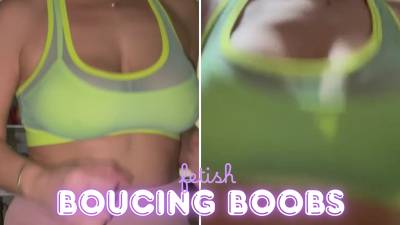 Breast Bounce While Jogging
