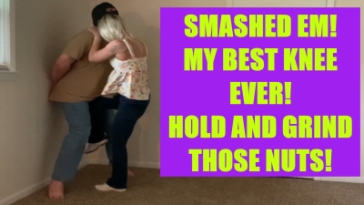 My Hardest Knee To The Balls Yet! Ballbusting Smash And Grind!