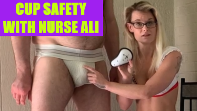 Cup Safety With Nurse Ali! Hard Ballbusting!