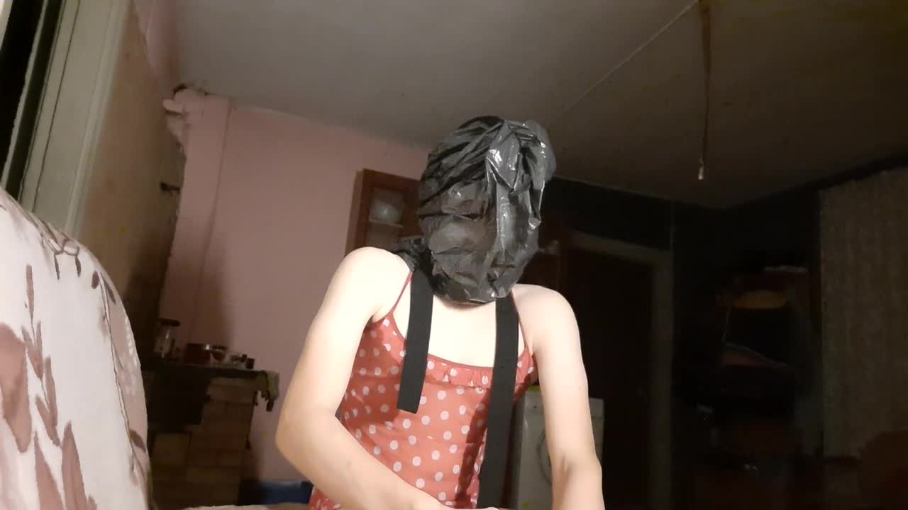 Sissy Enjoying Self Breathplay