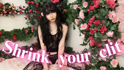 Shrink Your Clitty With Estrogen & A Flat Chastity Cage