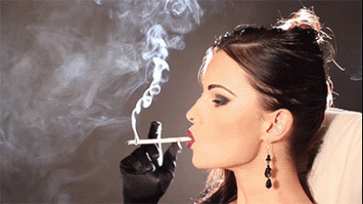 Smoking Face Close-Up In Gloves!