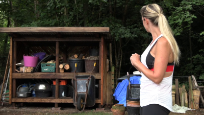 Garden Ballbusting For Peeping Tom