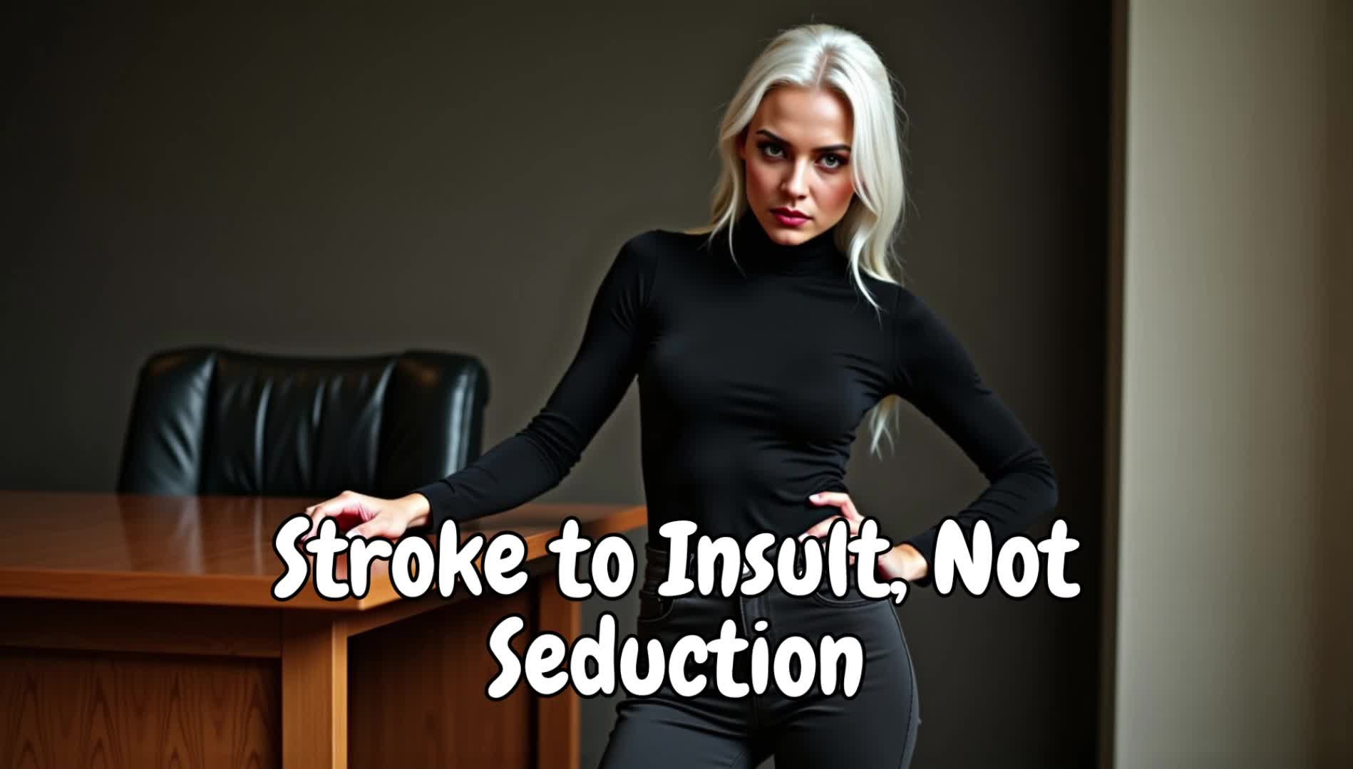 Stroke To Insult, Not Seduction