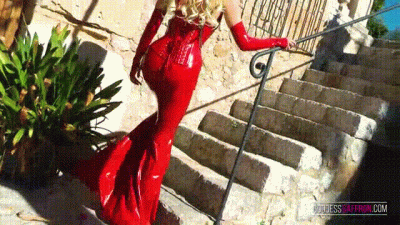 Royal Red Latex Gown