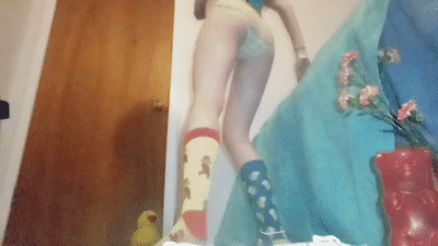 Shy Lil Girl Shows Off 5 Panties & Cums