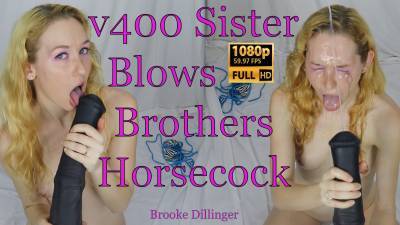 V400 Step-Sister Blows Step-Brothers Horsecock