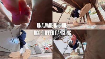 Unaware In-Shoe Ugg Slipper Dangle- Watch Stella Liberty And Climb Into Her Slipper