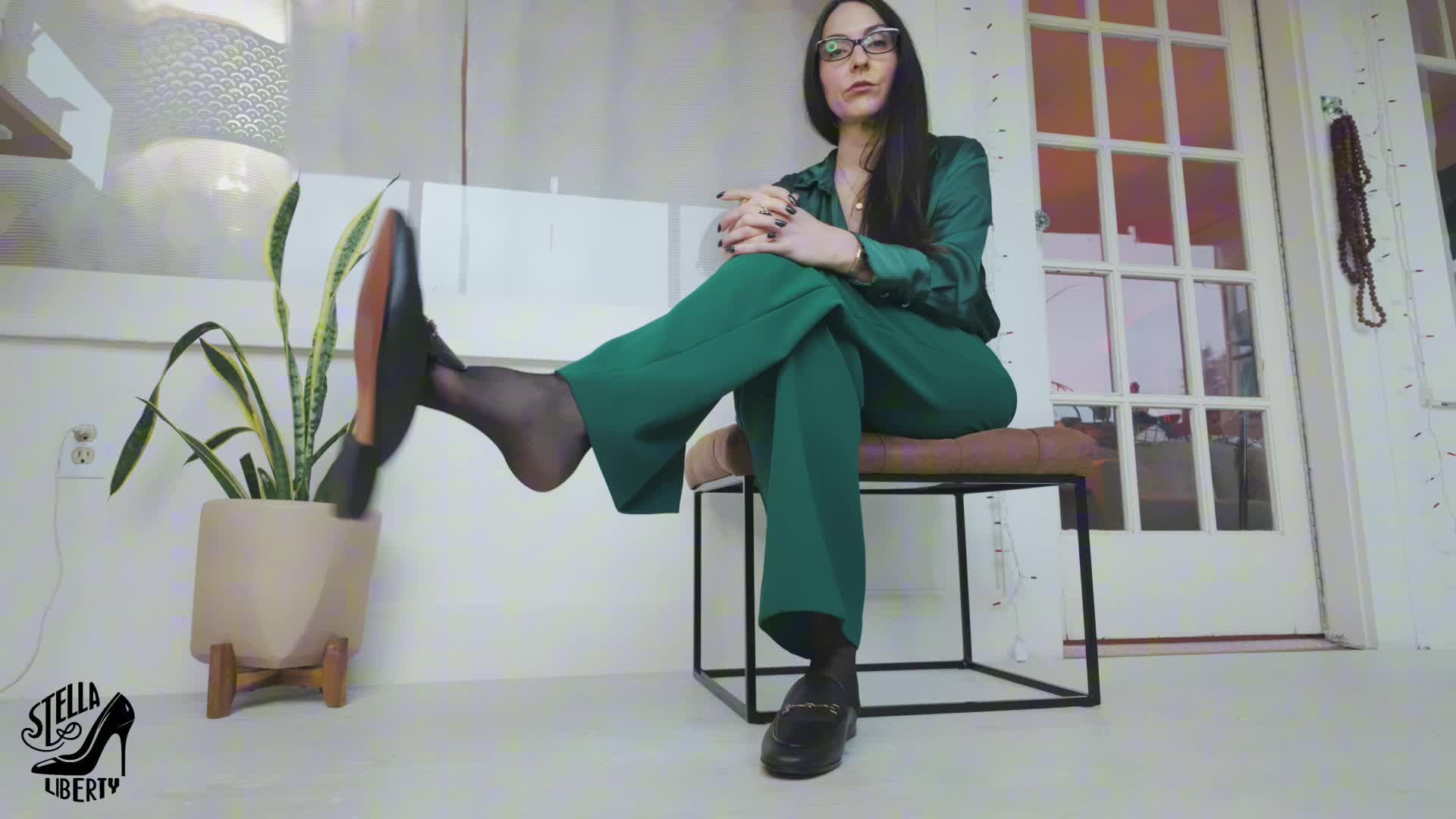 Step-Mommy's Nylon Sock And Mule Loafer's-Confrontation And Feet JOI