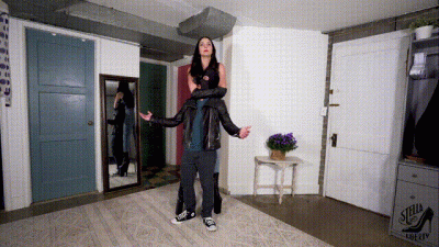 Tall Crime Boss Takes Revenge On Former Partner In Crime Tyny- Stella Liberty Dominates Short Man With Leather Gloves, Boots And Puts Him In A Leather Hogtie