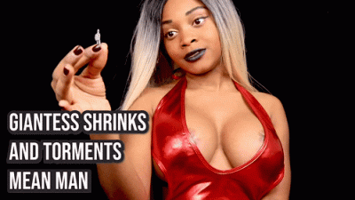 Giantess Shrinks And Torments Mean Man