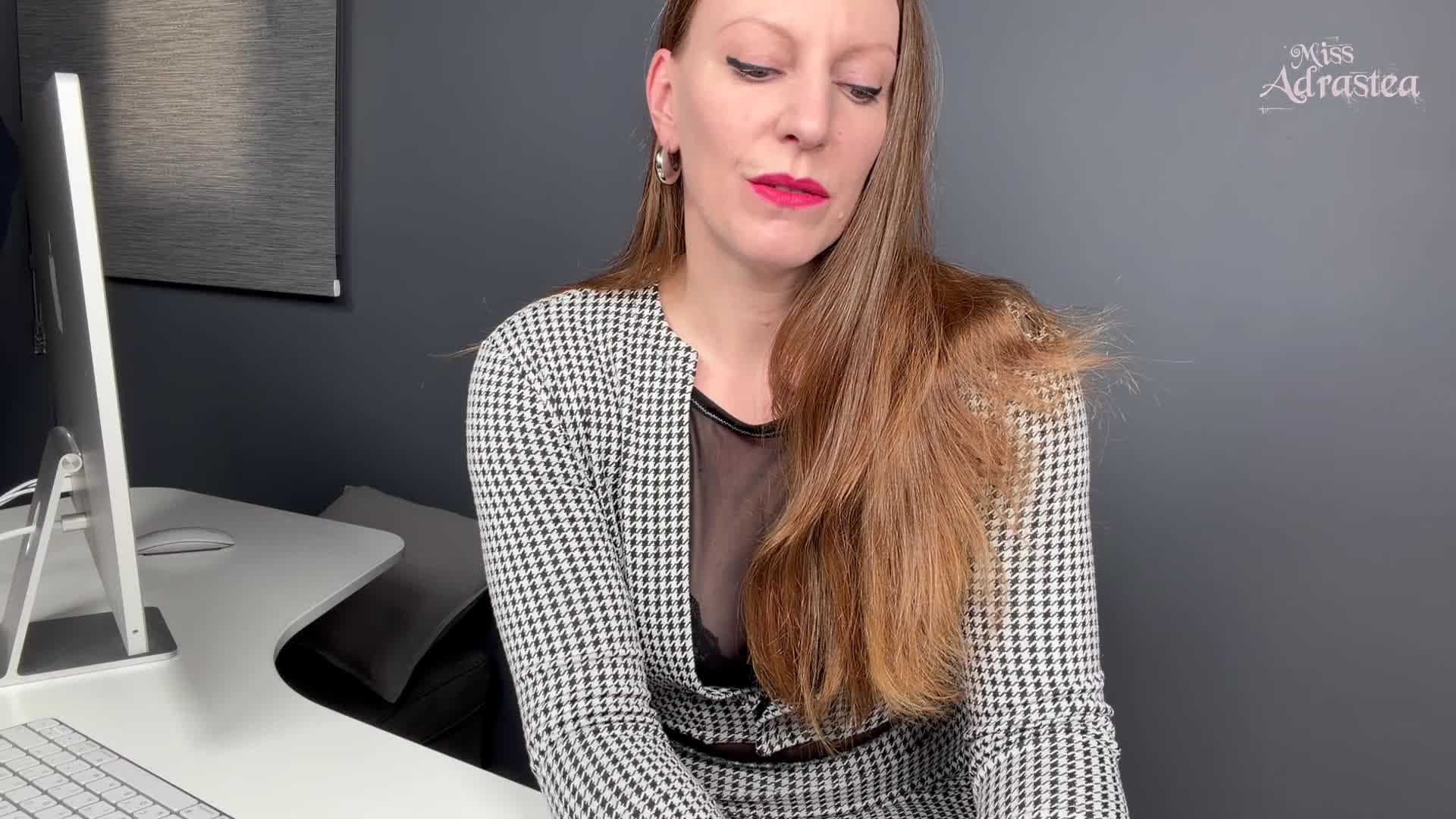 You Need To Be A Better Secretary!- Sissy Training With Chastity, Feminization And Pantyhose Domination With Miss Adrastea