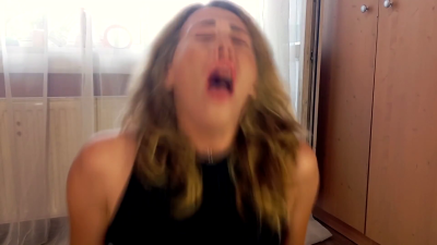 Intensive Sneezing With Blue Mascara